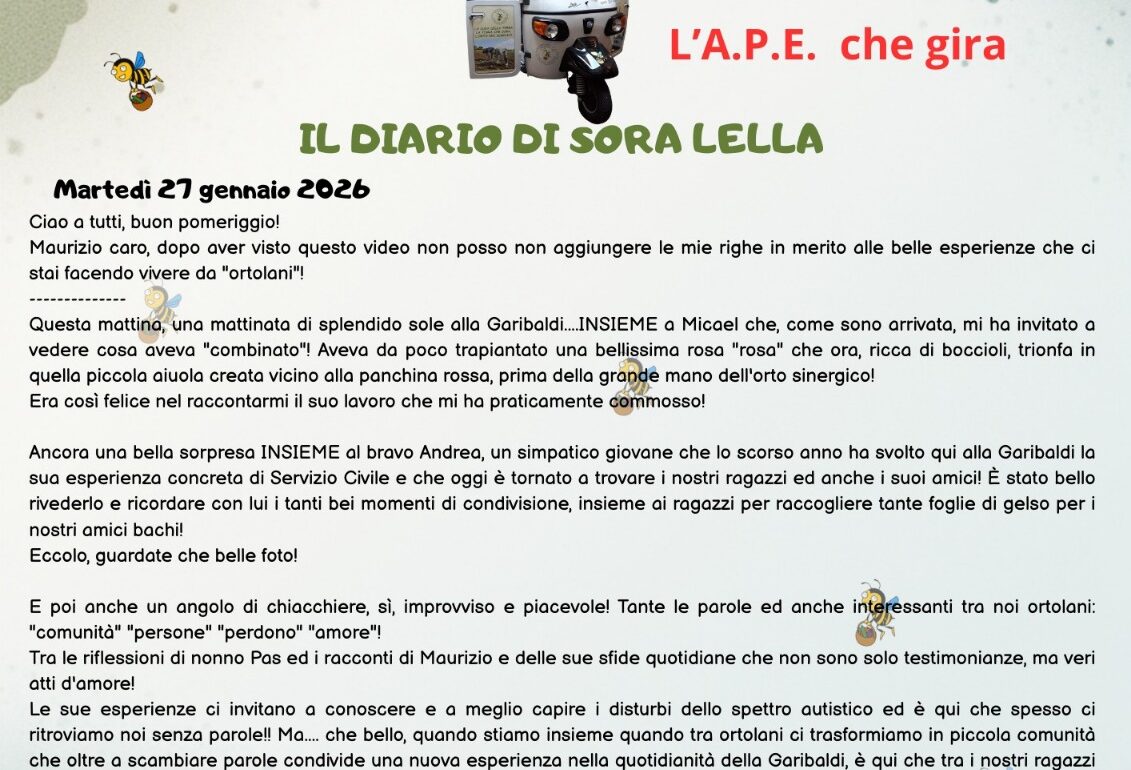 Il Diario di Sora Lella – Coltivare la terra, coltivare l’amore